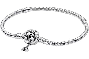 HappyStar Bransoletka damska ze srebra próby 925, do charmsów, pasuje do charmsów Pandora., 6.7 Zoll/17 cm（Für Handgelenkgröße 5.5in）, Srebro szterlingowe Cyrkon, Cyrkonia sześcienna