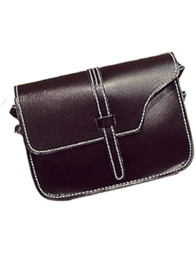 Kunstleder Tasche - TOOGOO(R) Frauen Maedchen Umhaengetasche Leder Aktenkoffer Tasche (dunkelbraun)