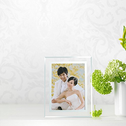 Giftgarden 13×18 Glas Bilderrahmen für Hochzeit Dekoration Glasrahmen - 5