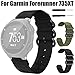 Produktbild Altsommer 22mm für Garmin Forerunner 735XT Armband,Nylon Gewebtes mit Atmungsaktiv Nylon Armband,Replacement Ersatz mit Starker Verschluss Armband Bracelet für Damen Herren (Schwarz)