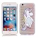 Produktbild iPhone 6S 6 Hülle, E-Unicorn Handyhülle Apple iPhone 6S 6 Hülle Transparent mit Muster Einhorn Silikon Durchsichtig Tasche Ultra Slim Dünn TPU Bumper Schutzhülle Stoßfest Hochwertigem Zubehör Set Etui Schale Back Case Cover Rückseite