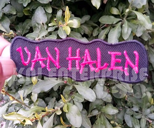 Van Halen Patch | Punk Rock Metal Band | High Quality | Iron on Sew on Embroidered Patch | Iron badges for Clothes | Size: 11cm x 3.5cm