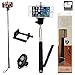 SumacLife Selfie Stand Stick Monopod + Bluetooth Clicker Remote with Clicker Holder for Camera and iPhone, Smartphones iOS Andriod Cellphone (Multicolor) RS.399.00