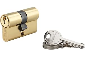 Cilindro europeo a doppia entrata SA 21x21mm, antisfilamento, ottone, 3 chiavi - THIRARD