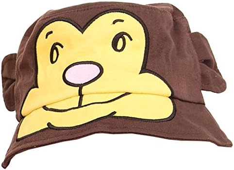 Hey Hey Twenty - Kids Cotton Sun Hat, Colour: Monkey, Size: 53cm (Approx Age 3 - 6 Years)
