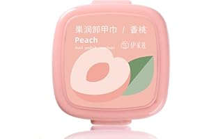 Renyigou Nail Varnish Remover Pads in Box,Travel portable Nail Varnish Remover Wipes (Strawberry, 40 Count (Pack of 1))