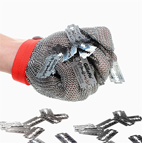 Preisvergleich Produktbild Inf-way Handschuhe Küchenhandschuhe Fleischer-Handschuhe, Edelstahl-Kettengeflecht, schnittfest, für Lebensmittel geeignet, 1 Stück