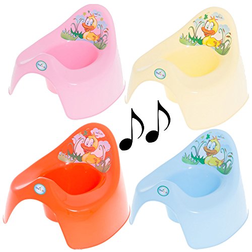 Easy Clean Toilet Potty Training Baby Kids Toddler Fun Colourful Animal Duck (Blue)