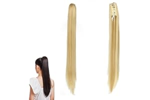 prinfantasy Hair Extensions Clip in Claw on Ponytail Clip in Pony Tail Hair Extensions Hair Piece Ponytail Extension Human Hair Wigs for Women,MW172