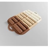 16 B&ouml;lmeli &Ccedil;ok Ama&ccedil;lı Silikon Finger Kalıp - 25x17 cm - Dekoratif Baton Atıştırmalık, Pasta ve Hobi Kalıbı - Esnek Yapı, Kola