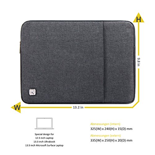 CAISON 13 Zoll Laptoph  lle Notebook H  lle Tasche f  r 13  MacBook Pro Touch ID   MacBook Air   12 9  iPad Pro   13 3 Dell XPS 13   HP ENVY 13 Spectr
