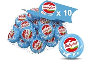 BAZACHI Mini Babybel Original Cheese Semisoft Snacks 20g- Lactose Free (Pack of 10, Light)