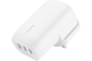 Belkin BoostCharge 3-Port USB-C Wall Charger with PPS 67W, USB-C PD 3.1 Enabled Fast Charging for Apple iPhone 17, iPhone Air, 16, Samsung Galaxy S25, Pixel 10, iPad, AirPods, Tablet & More - White