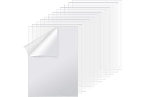 JIEHIN 12 stycken 297 x 210 x 2 mm akrylglasplatta, akrylplatta transparent plastplatta, akrylskiva A4 akrylplattor för hantv
