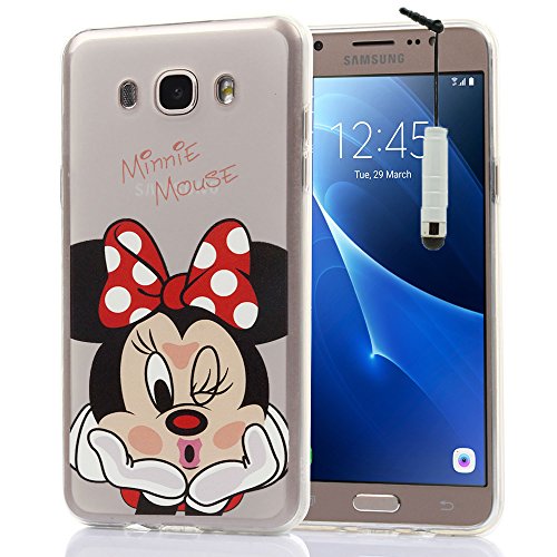 Funda transparente de silicona con diseño de dibujos animados Disney para Samsung Galaxy J7 (2016), de la marca VComp-Shop®