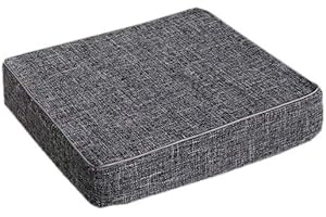 Yuly Comfortable Seat Pads with Memory Foam, Square Thick Padded Seat Cushion, Non-slip Living Chair Cushion with Zipper, for Home/Garden/Kitchen/Yard