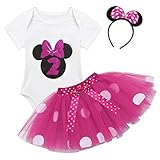 3tlg.Baby Mädchen Bekleidungsset Buchstaben/Cartoon-Muster/ Einhorn kurzarm Strampler+Tutu Rock+Stirnband Outfit Set