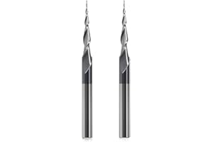 Trvoxviq Fresa a testa sferica conica per fresatrice superiore CNC R0.25, fusto da 6 mm, 2 flauti HRC55, punta per fresa elicoidale, raggio 0,25 mm, punte da intaglio CNC con rivestimento AlTiN per 2D