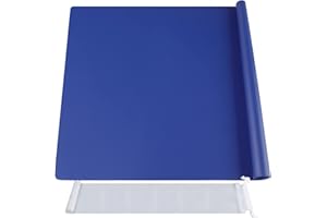FANDAMEI 70x50 cm Große Silikonmatte mit Aufbewahrungsbeutel, Silikonfolie Bastelmatte Silikon Unterlage Antihafte Rutschfeste Tischmatte Arbeitsmatte Thekenmatte, für Handwerk, DIY, Marineblau