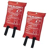  Bond Hardware® Manta ignífuga de 1 m x 1 m, liberación rápida, en funda, ideal para casa o la oficina