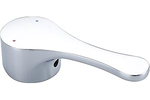 RXXR Wasserhahn Griff Kompatibel mit 35mm Wasserhahn Kartusche (Kartusche Hebel 9 x 9 mm) Heiß Kalt Wasserhahn Ersatz Griffhebel für Küche Badezimmer (Silber-4)