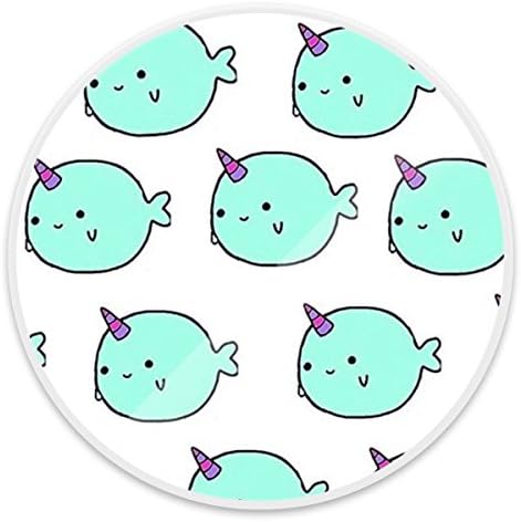 Personalized Custom Mounts and Holder, Expanding Stand Popular Grip Mount Sockets for Cell Phones,Smartphones and Tablets - Narwhals White