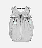 Weego Babytragesack Modell #323 'TWIN Grey & White Seersucker', speziell für Zwillinge ab einem Gewicht von 1800g