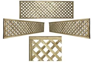 PREMIER GARDEN SUPPLIES PGS Elite Highgrove Diamond Trellis in 5 sizes garden lattice Urban Trellis contemporary Garden Fence (183cm wide x 30cm tall (6x1))
