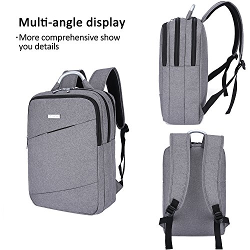 FANDARE 2017 Rucksack 15.6 Zoll Laptoprucksäcke Fahrradrucksäcke Wanderrucksäcke Schulrucksack Notebook Daypack Reisen Studenten Herren Damen Multi-Tasche Polyester - 3
