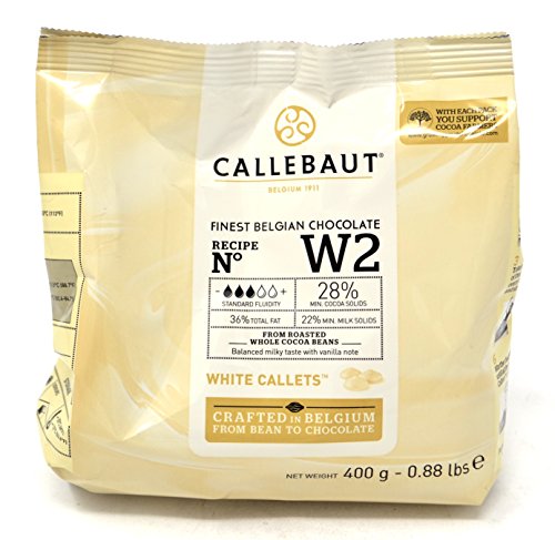 Callebaut N° W2 (28%) - Chocolat Blanc Belge - Finest Belgian White Chocolate (Callets) 400g