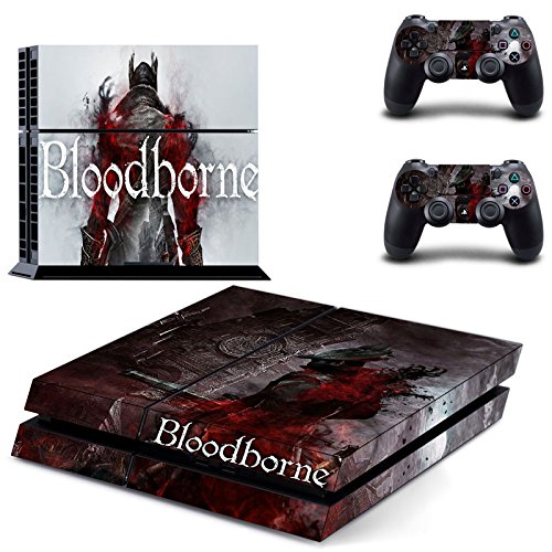 Preisvergleich Produktbild Playstation 4 + 2 Controller Aufkleber Schutzfolie Set - Bloodborne (3)