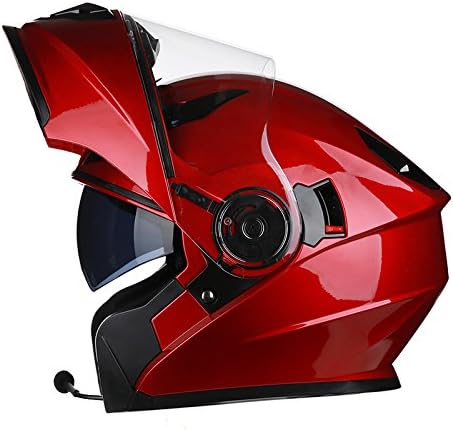 OGERT Motorcycle Helmet Men Hardhat Bluetooth Full Hemispherical Summer All Seasons Open Face Helmet Electric Locomotive,3-XXXL