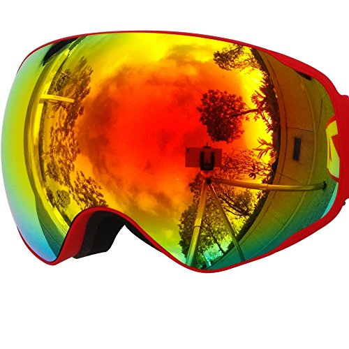 ZIONOR-Lagopus-X2-Snowmobile-Snowboard-Skate-Skibrille-mit-abnehmbarer-Linse-und-Weitwinkel-Antibeschlag-Big-Spherical-Skibrille