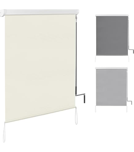 Verticaal buitenrolgordijn 100×240 cm – geschikt voor binnen en buiten – waterdicht – grijs