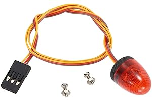KEEDA 5 Modes LED Police Lights Rotating Flashing Lamp for 1/8 1/10 RC Models Crawler Truck Short Course Car CC01 D90 SCX10 HSP (Red)