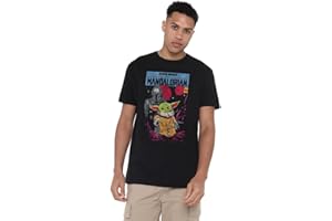 Cotton Soul Star Wars Mandalorian Grogu Comic Unisex T Shirt, Black