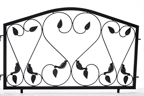 CLP 4er Set Beetzaun BENNETT, Eisen massiv, Breite 4 x 57 cm = 228 cm, Höhe 34 cm, endlos erweiterbar, Beeteinfassung schwarz - 7
