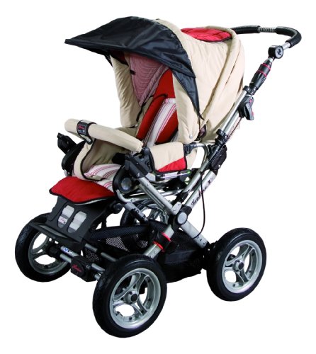 sunnybaby 11236 – Vario Sonnendach UPF 50+ mit abnehmbarem Insektenschutz passend für Kinder- und Sportwagen, schwarz - 5