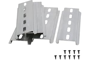 Taiss 5 rieles DIN de aluminio ranurado RoHS de 35 mm de ancho, 7,5 mm de alto, 100 mm de largo