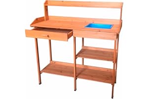 Gardiun Tavolo da Giardino Kalvin 44x116x125 cm Legno Naturale