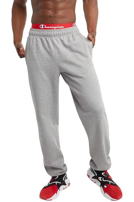 Champion Men's Powerblend Relaxed Bottom Fleece Pants, Navy, S :  Amazon.co.uk: Fashion
