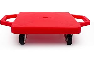 ARK MIIDO Kids Sitting Scooter Board with Handles Swivel Casters Square Plastic Floor Surfer for Gym Class Children Physical Education Home Use…