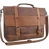 ALMACENAMIENTO：La Bolsa de Mensajero está diseñada con 2 compartimentos grandes para proporcionar espacio adicional para almacenar documentos y tabletas. Un bolsillo oculto con cremallera para guardar objetos de valor, como billeteras y tarjetas. También hay 2 bolsillos interiores para su pluma, teléfono, cargador y más.