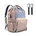 Produktbild Pipi bear Baby Wickelrucksack Große Kapazität Reise RucksackMultifunktions Wickeltasche mit Wasserdichter Stoff und Isolierungstasche (Himmelblau mit Elfenbein)