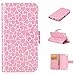 Produktbild Nancen Apple iPod Touch 5 / Touch 6 (4 Zoll) Handyhülle, Bunt Nette Muster Flip Etui Case Cover Lederhülle PU leder Folio Bookstyle Schutzhülle mit Standfunktion, Brieftasche und Karte Tasche [Rosa Herz]