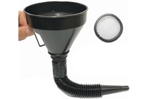 POMUROM Carburant, Remplissage en Plastique pour Voiture, Entonnoir Multifonctionnel avec Buse d'extension Flexible pour Voitures et Motos, Huile Moteur, Kérosène et Essence