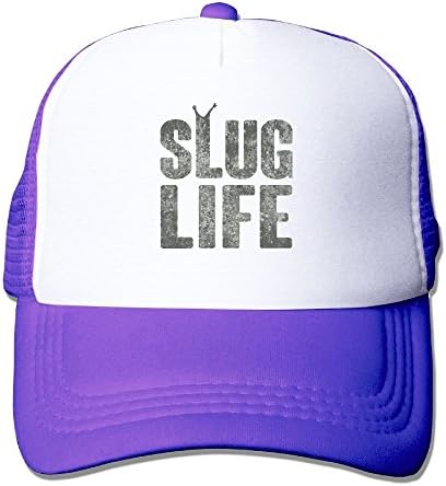 MCVXV LK Slug Life Thug Life Mesh Trucker Caps/Hats Adjustable For Unisex Black Purple