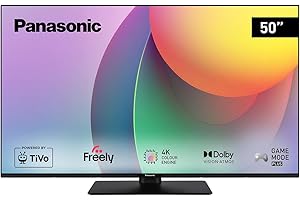 Panasonic TB-50W60AEY, W60 Series 50 inch 4K Ultra HD LED Smart TV, 2024, Freely, TiVo, 4K Colour Engine, Dolby Vision & Atmos, For An Exceptional Visual Experience