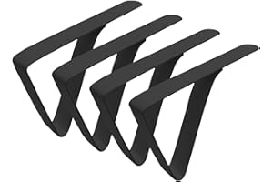 PARGLEEV Large Tablecloth Clips Stainless Steel Rust Proof Table Cloth Clips Table Clips for Home, Restaurants, Picnic, Party, Dining Tables - Fits Up to 2.6 Inch Thick Tables 4pcs Black