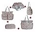 Bebamour Original Floral Designer Diaper Tote Bags Nappy Changing Bag (Leopard)